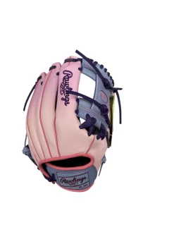 Used Rawlings RAWLINGS HEART OF THE HIDE 12IN RHT RH Throw Fastpitch Gloves Pink 12"