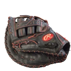 Used Rawlings R9 SERIES LH Throw Fastpitch Gloves Black 12"