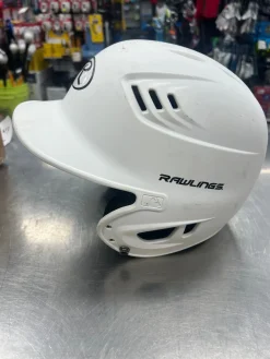 Used Rawlings R16S-REVB Batting Helmet No Mask White M/L