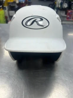 Used Rawlings R16S-REVB Batting Helmet No Mask White M/L