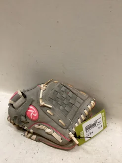 Used Rawlings SCSB100P RH Throw Fastpitch Gloves Grey 10"