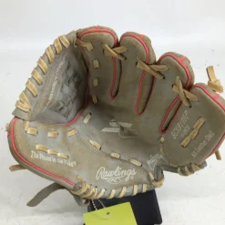 Used Rawlings SCSB100P SURE CATCH 10 IN SB GLOVE RH Throw Fastpitch Gloves Grey And Pink 10"