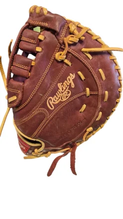 Used Rawlings SFM18S BB/SB First Base LH Throw Maroon 12 1/2"