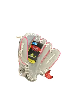 Used Rawlings SURECATCH RH Throw Fastpitch Gloves Grey 10 1/2"