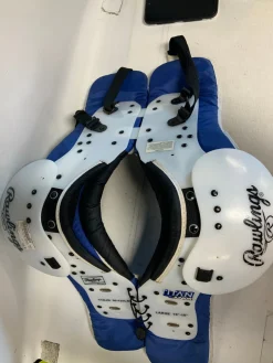 Used Rawlings TITAN JUNIOR TTNJR 15-16 FB Shoulder Pads White LG