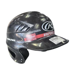 Used Rawlings VAPOR 6 1/2 - 7 1/2 HELMET Batting Helmet No Mask Black One Size
