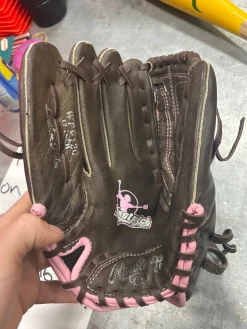 Used Rawlings WFP120 LH Throw Fastpitch Gloves Brown 12