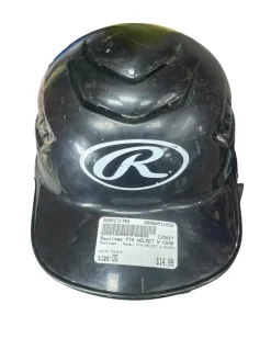 Used Rawlings YTH HELMET W GUARD Batting Helmet No Mask Black One Size