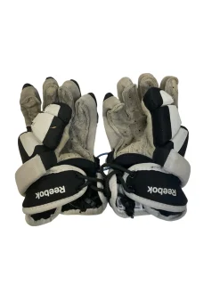 Used Reebok 3K Lacrosse Gloves Junior White 8"