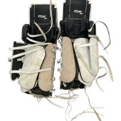Used Reebok PREMIER SERIES II Goalie Leg Pads Senior White 38"