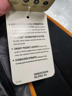 Used REI INBOUNDS SLING 2L CAMELBACK Backpack Grey