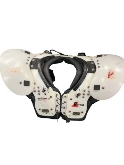 Used Riddell WARRIOR FB Shoulder Pads White MD