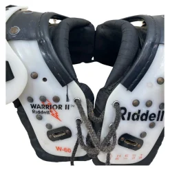 Used Riddell WARRIOR II 26-28 FB Shoulder Pads White SM