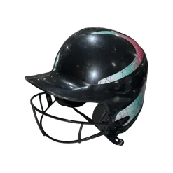 Used RIP-IT HELMET Batting Helmet w/Mask Black M/L
