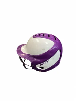 Used RIP-IT PURPLE AND WHITE Batting Helmet w/Mask Purple MD