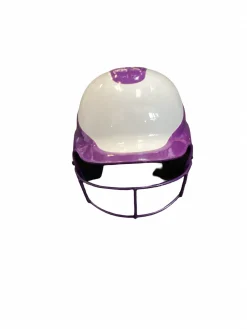 Used RIP-IT PURPLE AND WHITE Batting Helmet w/Mask Purple MD