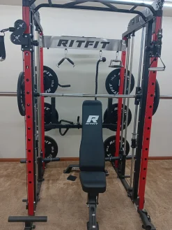 Used RIT FIT RACK/SMITH Home Gym No Plates