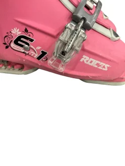 Used Roces IDEA ADJUSTABLE Girls DH Ski Boot Pink 225 MP - J04.5 - W5.5