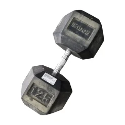 Used Rogue Hex Dumbbell (Each) 125 lb