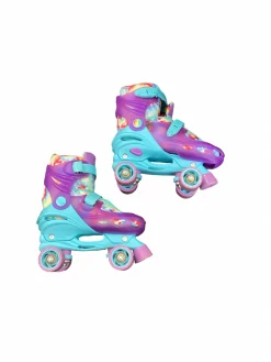 Used RollerDerby SIZE 3-6 Junior Rec Fitness Skates Purple Adjustable