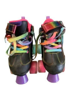 Used RollerDerby SPARKLES Child Roller Quad Skates Black Adjustable
