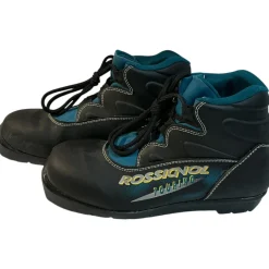 Used Rossignol Boys NNN XC Ski Boots Navy Blue W 05-05.5 / JR 03.5-04