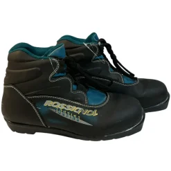 Used Rossignol Boys NNN XC Ski Boots Navy Blue W 05-05.5 / JR 03.5-04