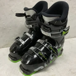 Used Rossignol COMP J3 Boys DH Ski Boot Black And Neon Green 215 MP - J03