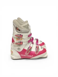 Used Rossignol COMP J Girls DH Ski Boot Pink 245 MP - M06.5 - W07.5