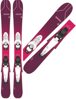 Used Rossignol EXPERIENCE PRO Girls DH Ski/Binding Maroon 92 cm
