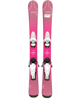 Used Rossignol EXPERIENCE PRO Girls DH Ski/Binding Pink 92 cm