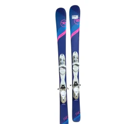 Used Rossignol EXPERIENCE PRO Girls DH Ski/Binding Navy Blue 128 cm