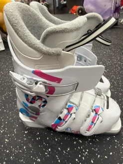Used Rossignol FUN GIRL Girls DH Ski Boot White 235 MP - J05.5 - W06.5