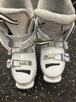 Used Rossignol FUN GIRL Girls DH Ski Boot White 235 MP - J05.5 - W06.5