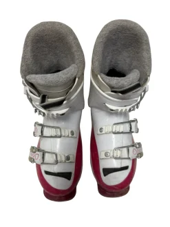 Used Rossignol FUNGIRL Girls Ski Boot Pink And White 205 MP - J01