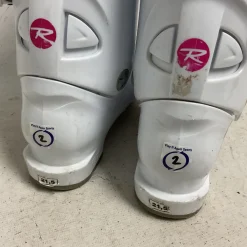 Used Rossignol FUN GIRL Girls DH Ski Boot White And Purple 215 MP - J03