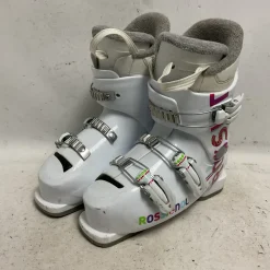 Used Rossignol FUN GIRL Girls DH Ski Boot White And Purple 215 MP - J03