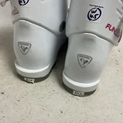 Used Rossignol FUN GIRL Girls DH Ski Boot White And Pink 235 MP - J05.5 - W06.5