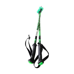 Used Rossignol SKI POLES ADJ 70-100CM Boys DH Ski Pole Green Snow Shoe Pole