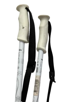 Used Rossignol SNOWFLAKE Womens Ski Poles White 110 cm / 44 in