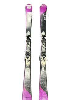 Used Rossignol TEMPTATION 75 Womens DH Ski/Binding Black And Purple 144 cm