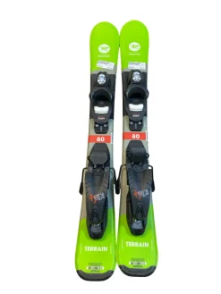 Used Rossignol TERRAIN Boys DH Ski/Binding Green 80 cm