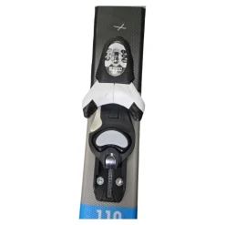 Used Rossignol TERRAIN JR SKIS W/LOOK KIDX BINDINGS 110 Boys DH Ski/Binding Neon Green 110 cm