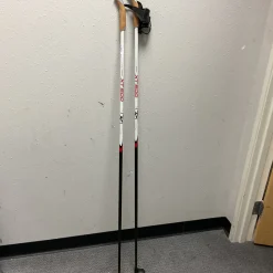 Used Rossignol XT500 Mens XC Ski Poles Black And White 145 cm / 57 in