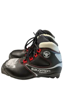 Used Salomon Boys SNS XC Ski Boots Black W 06 / JR 04-04.5