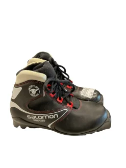 Used Salomon Boys SNS XC Ski Boots Black JR-03