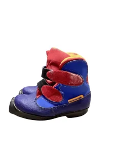Used Salomon Boys SNS XC Ski Boots Navy Blue YT-12