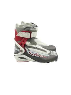 Used Salomon Boys SNS XC Ski Boots Black W 06.5-07 / JR 4.5-05