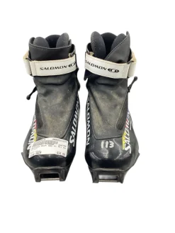 Used Salomon Boys SNS XC Ski Boots Black W 05-05.5 / JR 03.5-04