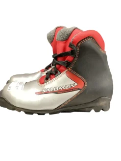 Used Salomon Boys SNS XC Ski Boots Grey JR-03